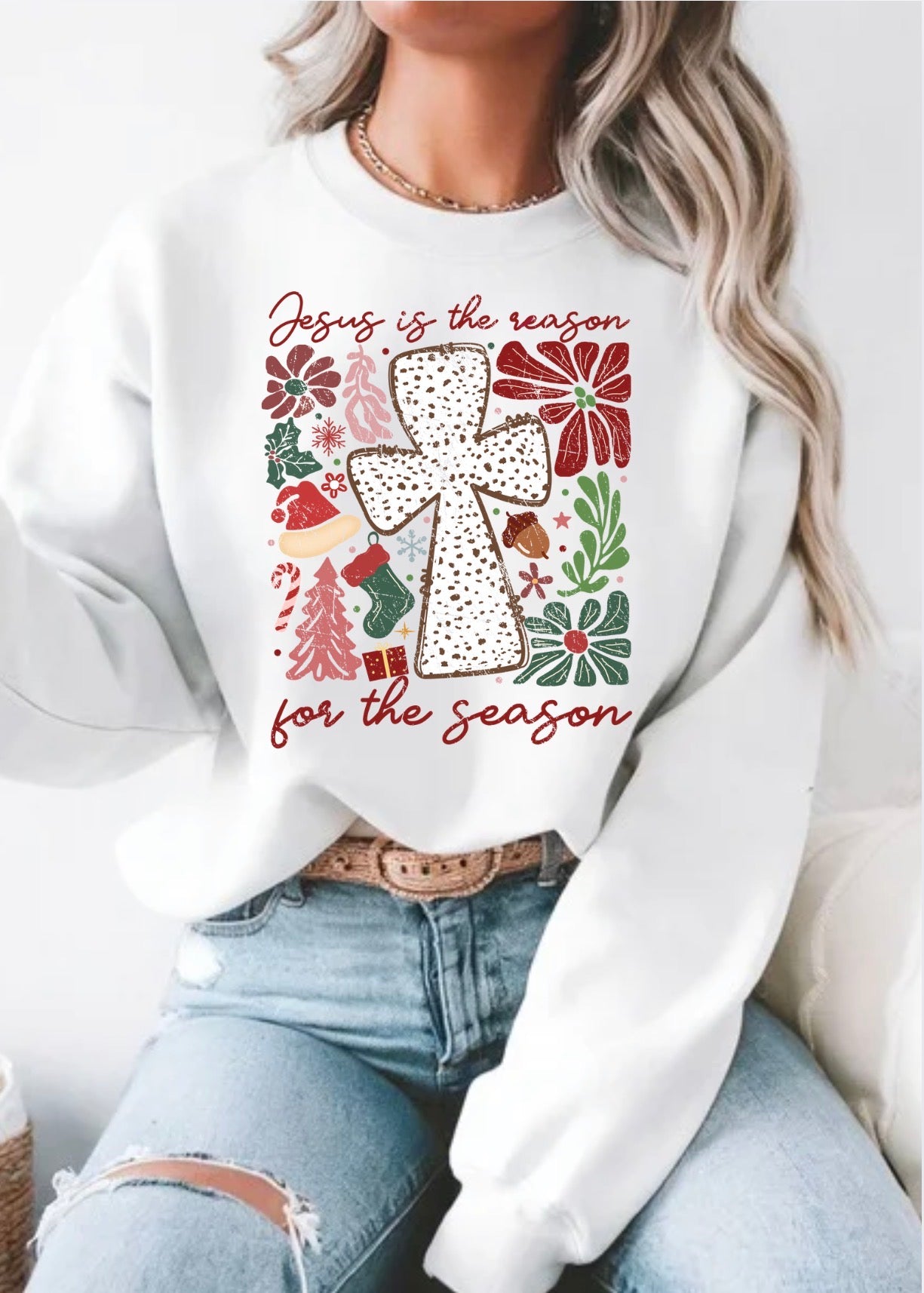 Jesus is The Reason Christmas Sweatshirt