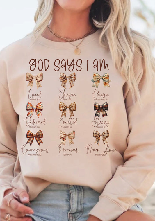 God Says I Am Crewneck