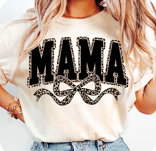 Mama Leopard Print T-Shirt