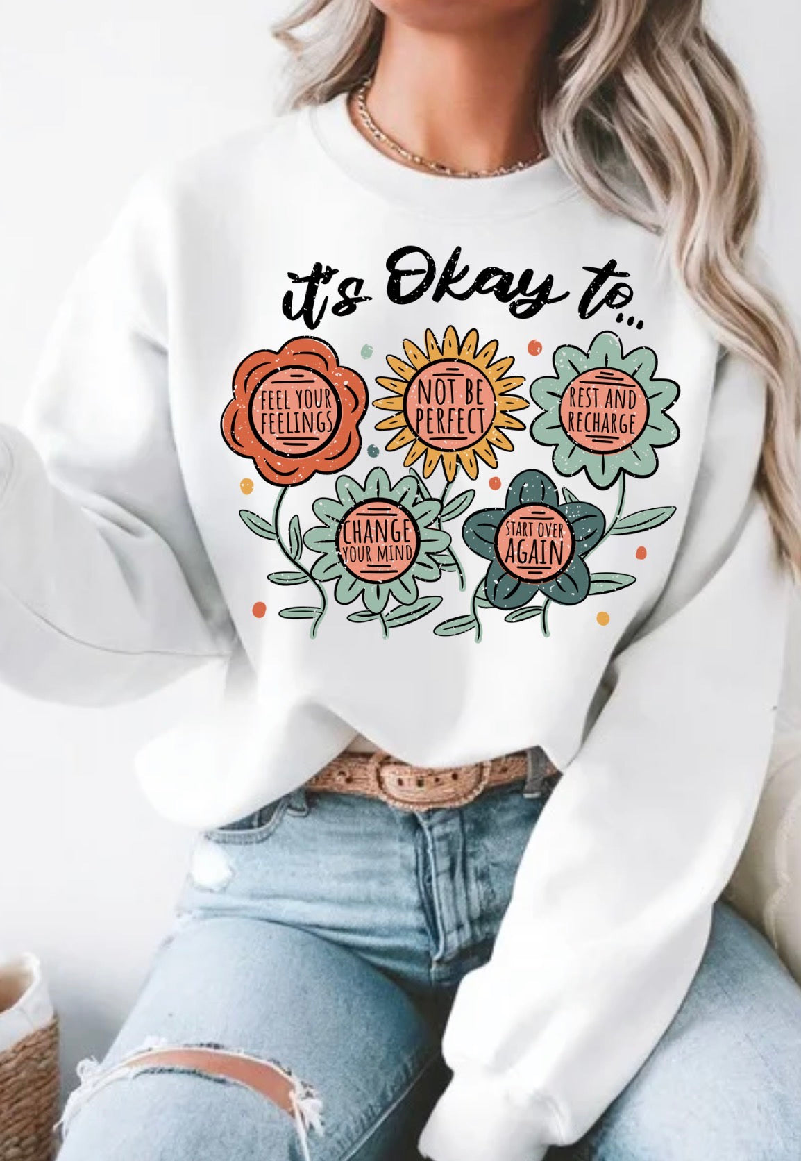 Okay Not To Be Perfect Crewneck