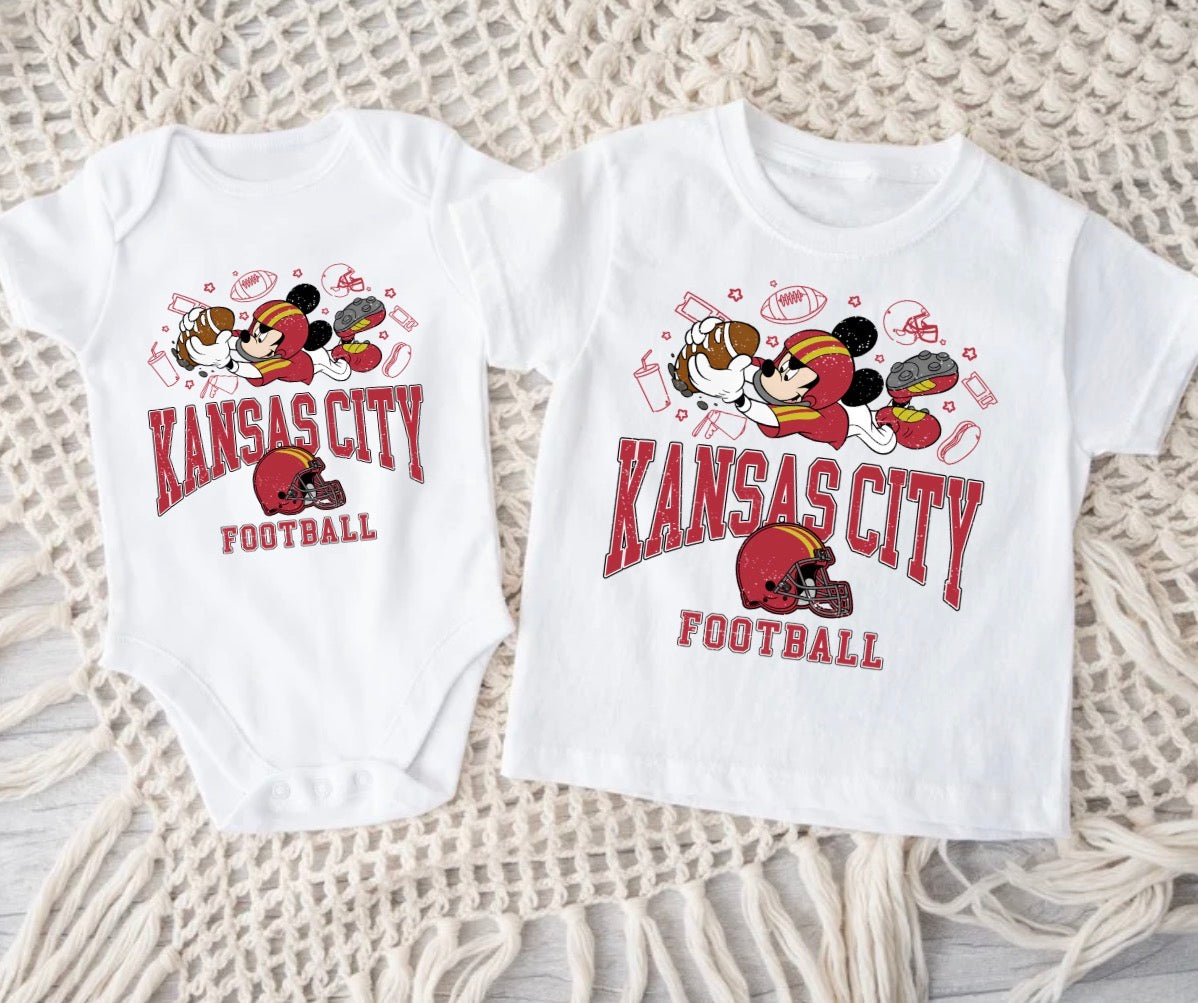 Mickey Mouse KC Football Baby & Toddler T-Shirt