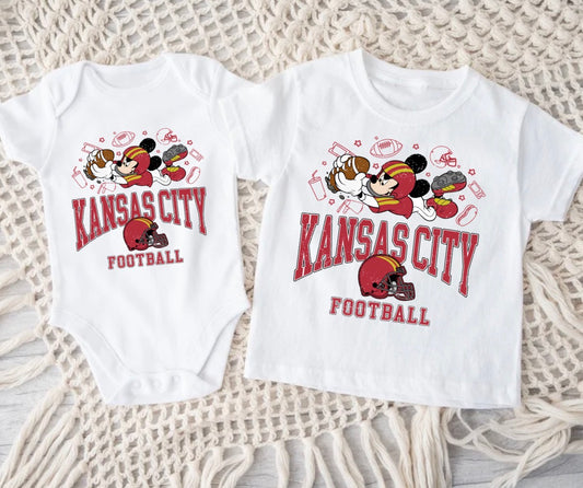 Mickey Mouse KC Football Baby & Toddler T-Shirt