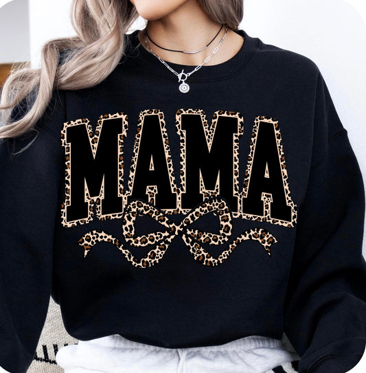 Mama Leopard Print Crewneck