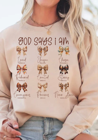 God Says I Am Crewneck