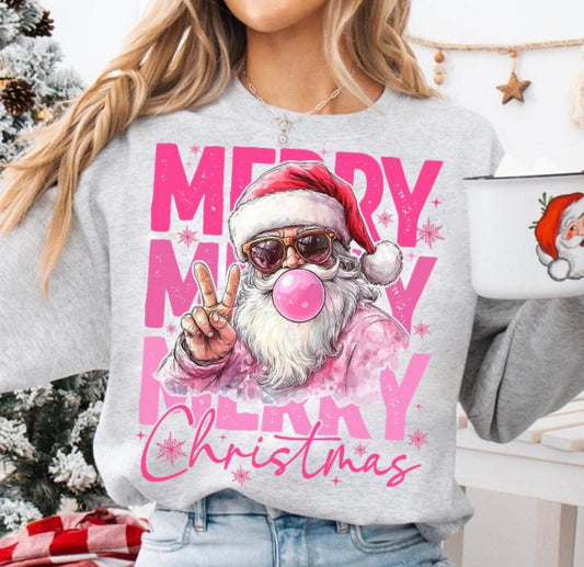 Merry Christmas Pink Santa