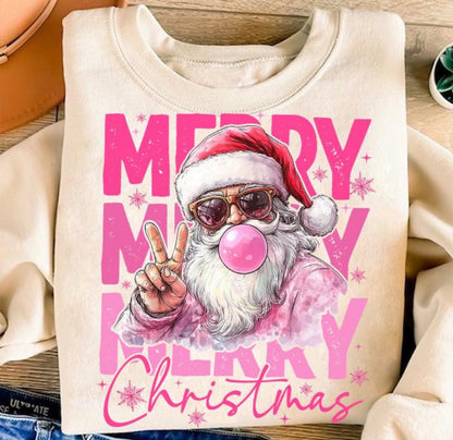 Merry Christmas Pink Santa