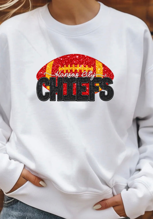 KC Chiefs Faux Glitter